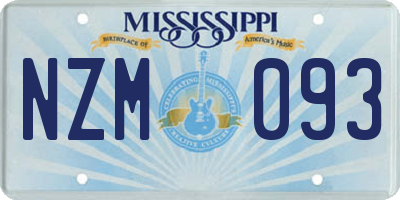 MS license plate NZM093