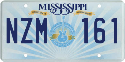 MS license plate NZM161