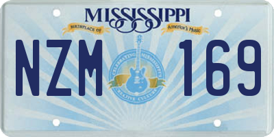 MS license plate NZM169