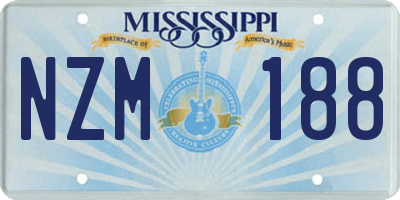 MS license plate NZM188