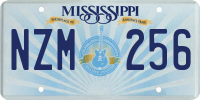 MS license plate NZM256