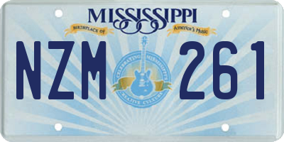MS license plate NZM261