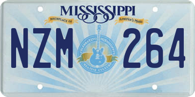 MS license plate NZM264