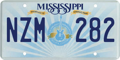 MS license plate NZM282