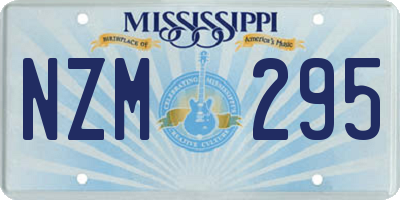 MS license plate NZM295