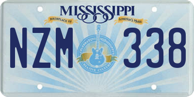 MS license plate NZM338