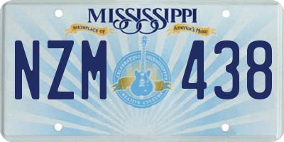 MS license plate NZM438