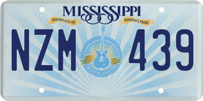 MS license plate NZM439