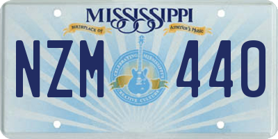 MS license plate NZM440