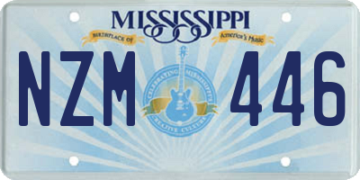 MS license plate NZM446
