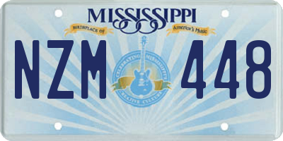MS license plate NZM448
