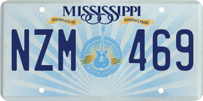MS license plate NZM469