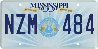 MS license plate NZM484