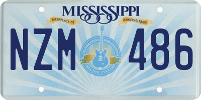 MS license plate NZM486