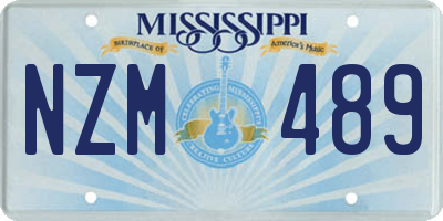 MS license plate NZM489