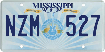 MS license plate NZM527