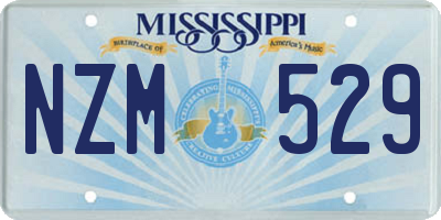 MS license plate NZM529