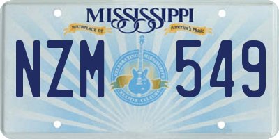 MS license plate NZM549
