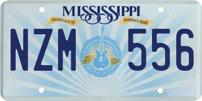 MS license plate NZM556