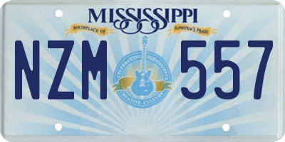 MS license plate NZM557
