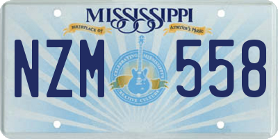MS license plate NZM558