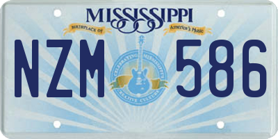 MS license plate NZM586