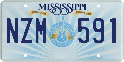 MS license plate NZM591