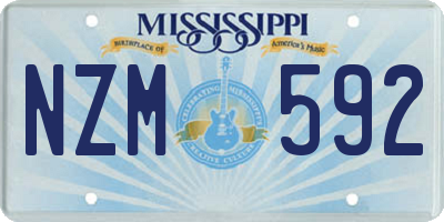 MS license plate NZM592