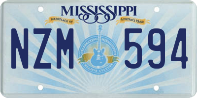 MS license plate NZM594