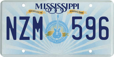 MS license plate NZM596