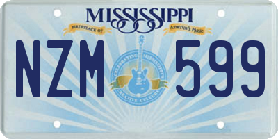MS license plate NZM599