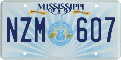 MS license plate NZM607