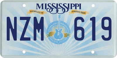 MS license plate NZM619