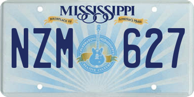 MS license plate NZM627