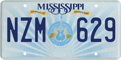 MS license plate NZM629