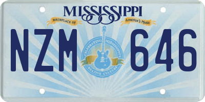 MS license plate NZM646