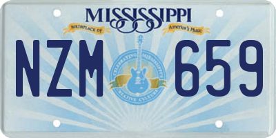 MS license plate NZM659