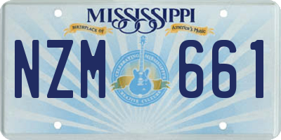 MS license plate NZM661