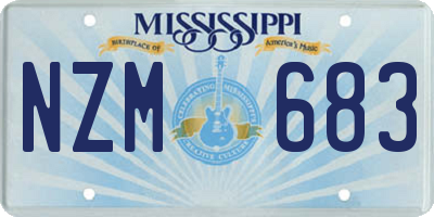 MS license plate NZM683
