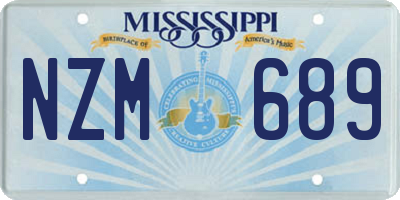 MS license plate NZM689