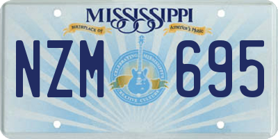 MS license plate NZM695