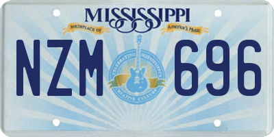 MS license plate NZM696