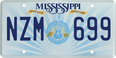 MS license plate NZM699