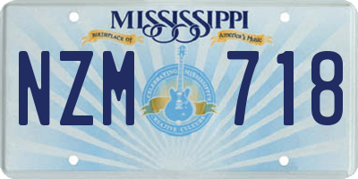 MS license plate NZM718