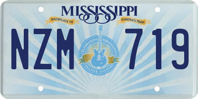 MS license plate NZM719