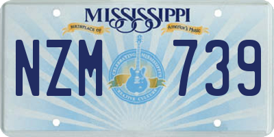 MS license plate NZM739