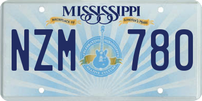MS license plate NZM780