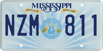 MS license plate NZM811