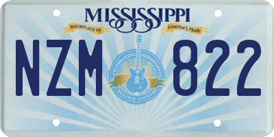 MS license plate NZM822