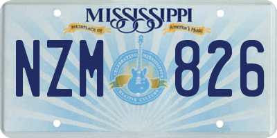 MS license plate NZM826